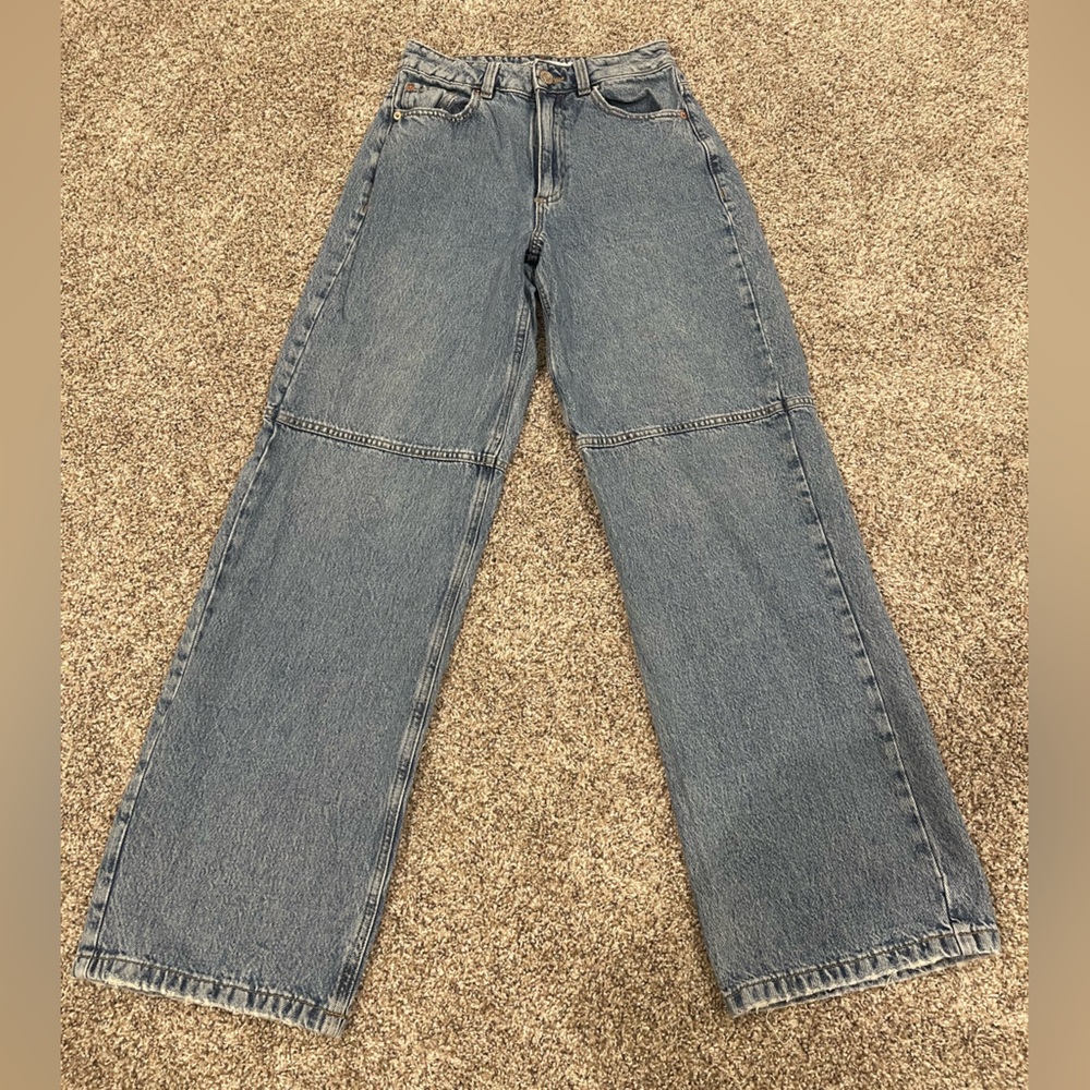 Garage denim wide leg jeans